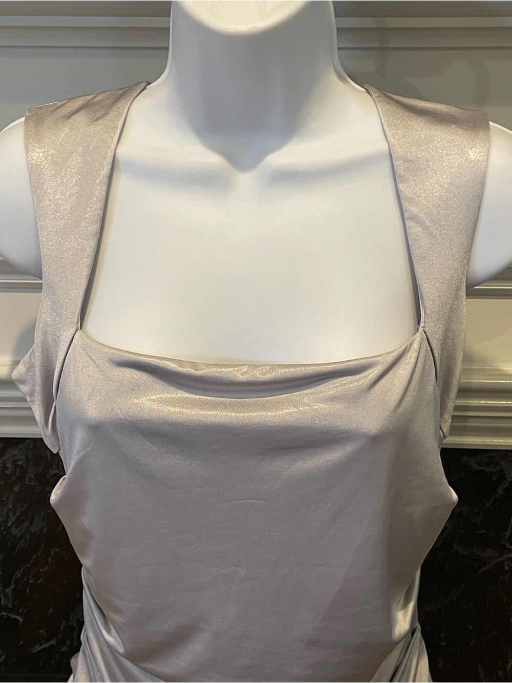 Cache’ Silver Shimmer Top - Picture 2 of 7